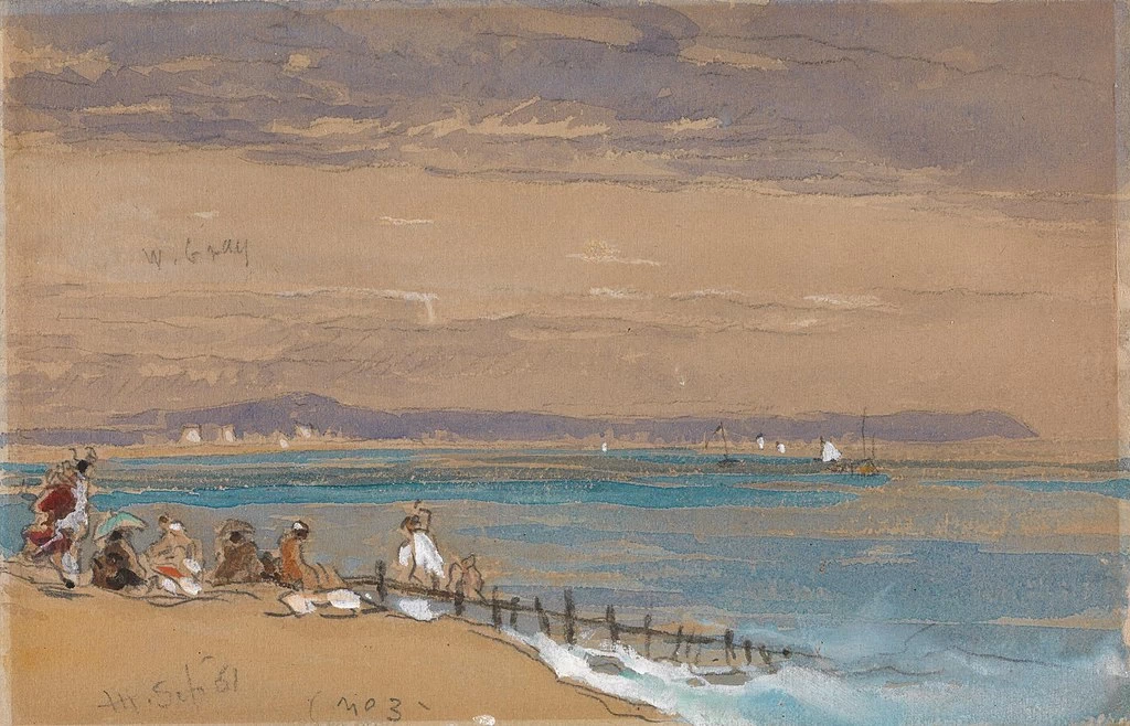 Scena di spiaggia con figure vicino a un frangiflutti - Yale Center for British Art, New Haven